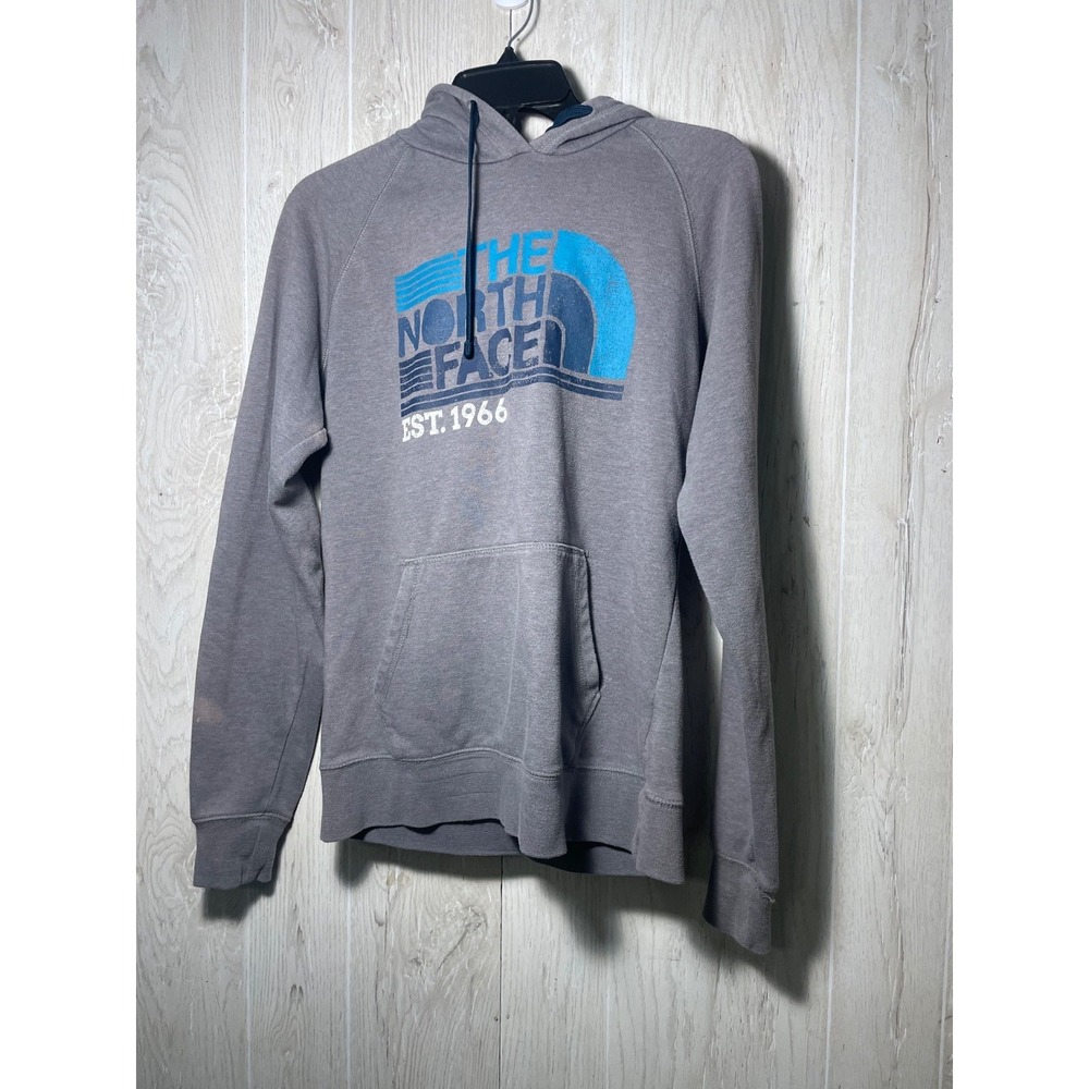 The North Face Women's Half Dome Logo Hoodie Sweatshirt Gray Blue Size Small EUC